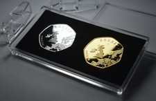 Pair of BREXIT Commemoratives in 50p Coin Display Case. UK EU Politics Europe