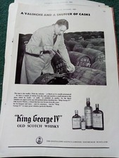 Gdn Ephemera 1961 advert King George iv old scotch whisky 