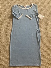 Lularoe Womens Size S Julia Solid Blue White Dress- NWT