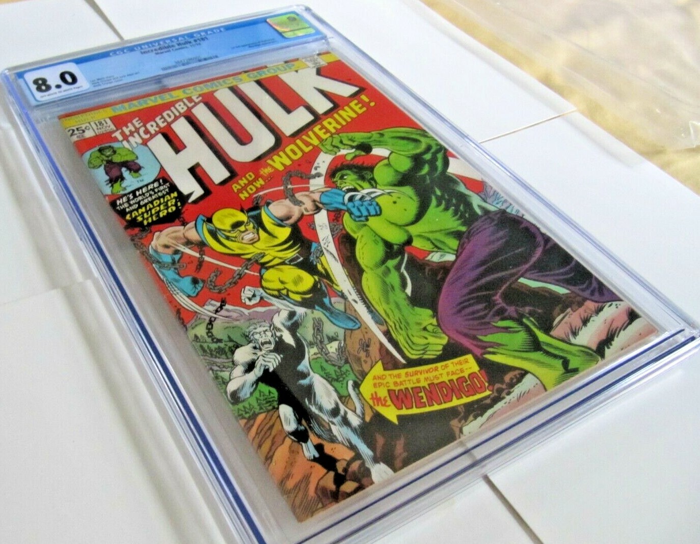 INCREDIBLE HULK 181 (1ST APP WOLVERINE) CGC 8.0 HOLY GRAIL MEGA KEY LOOKS 9.4!!!