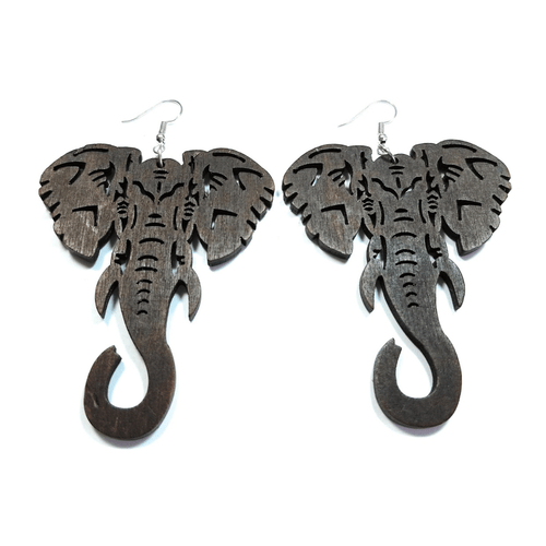 TB große Elefanten afrikanische Tiere Laser geschnitten Holz Modeschmuck Ohrhänger - Bild 11 von 33