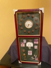 Wall CLOCK w/ BASKETBALL NET ON ONE END & CLOCK ON THE OTHER END