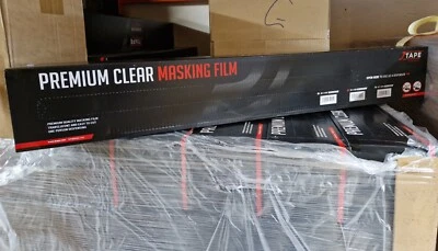 WAYSIDE J TAPE Masking Film 5M X 120M Clear Sheeting Plastic Poly Mask Car Paint 5mtr