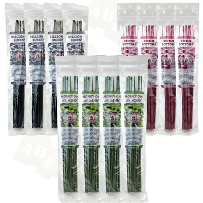 4-PACK BluntEffects Incense Sticks Air Freshener, 11'', Hand Dipped, YOU CHOOSE