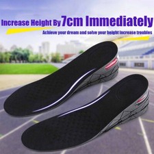 Unisex Shoe Lift Height Increase Heel Insoles Insert Taller 3cm 5cm 7cm- 3 layer