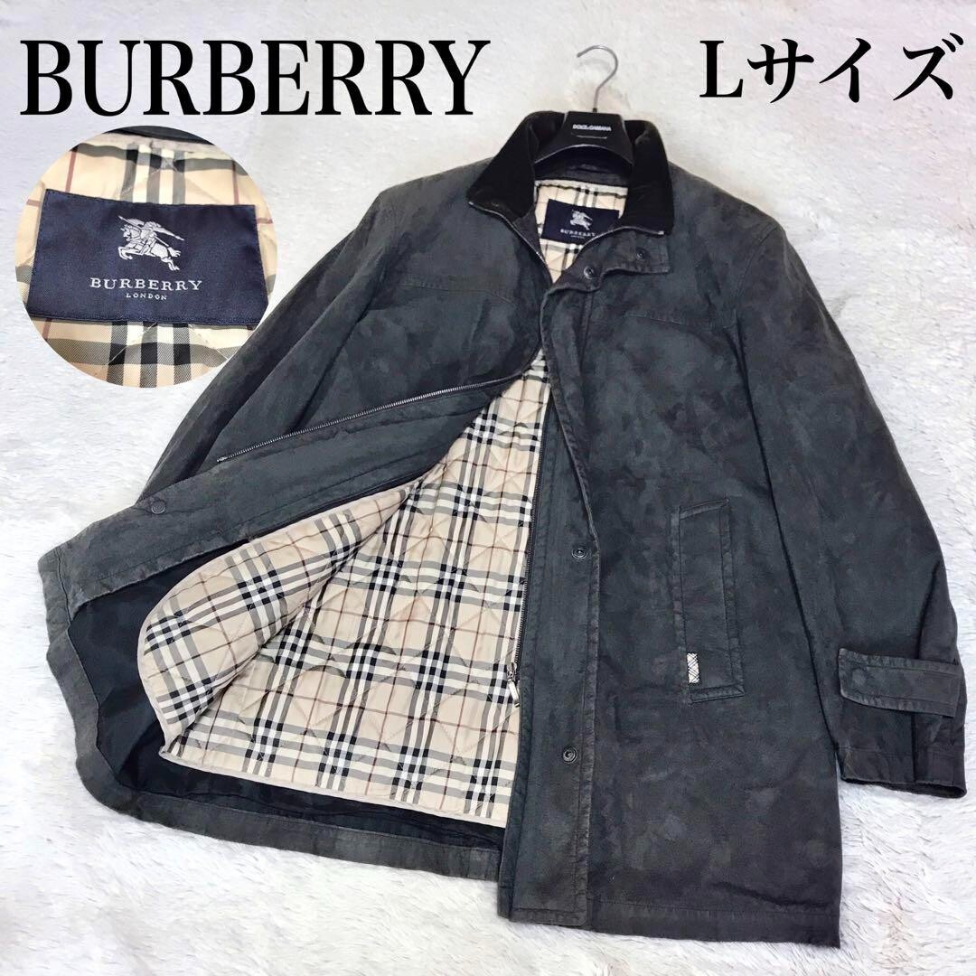 BURBERRY LONDON leather coat Men's Black size L Used BURBERRY LONDON leather coat Men's Black size L Used