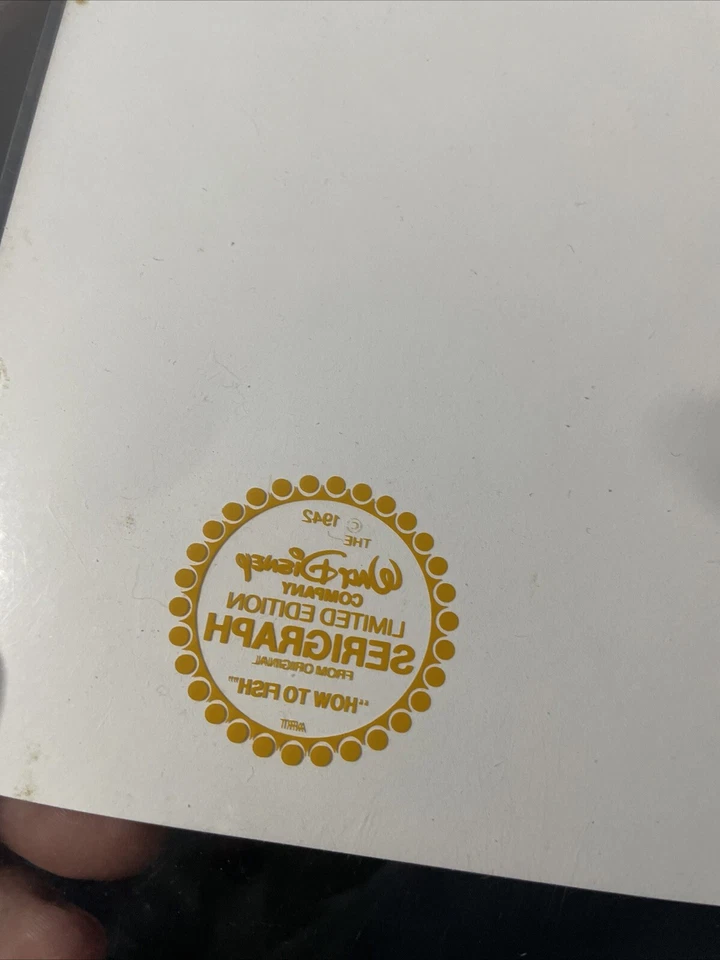 WALT DISNEY Animación Celdas Edición Limitada Sericel Arte Película GOOFY De Colección I23 Foto 2 de 4