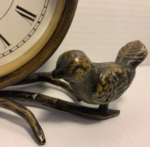 Nature Theme Clock, Size Is 6.75” X 8” Inches. All Metal Frame, Glass Front. - Picture 4 of 13