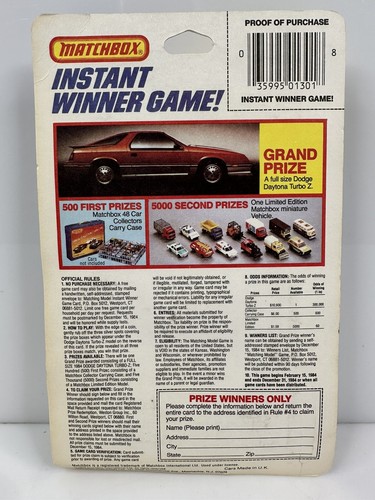 Vintage 1984 Dodge Daytona Caravan Red Black Dealer Promo HTF - Picture 2 of 4