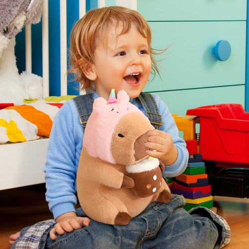 Unicorn Capybara Stuffed Plushie Toy Capybara Plush Cute Doll Stuffed Animals - Picture 4 of 12