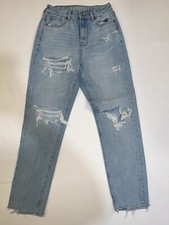 American Eagle Size 00 Mom Jean Distressed Light Wash