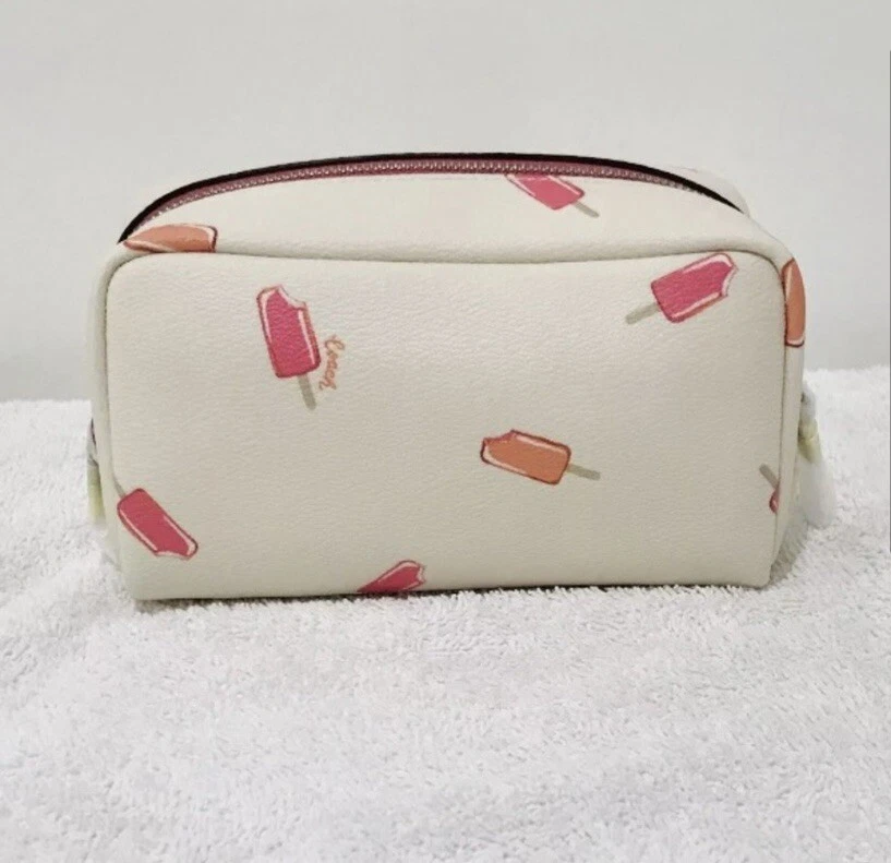 Estuche de cosméticos Coach Popsicle bolso blanco/rosa $98 Foto 3 de 4