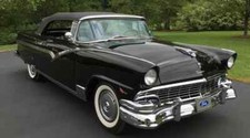 1955-1956 Ford Fairlane Sunliner Convertible Top Plastic Window Pads Black