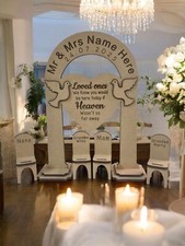 Wedding Arch Table Top Centrepiece  Loved Ones in Heaven personalise with chairs
