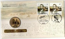 AUSTRALIA 2013 LUDWIG LEICHHARDT ANNIVERSARY  COIN COVER