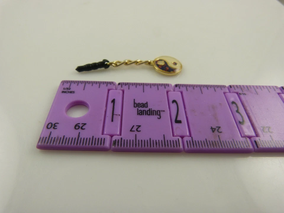 Celular branco roxo Ying Yang ou serve para iPad charme tampa de ouvido plugue de poeira pendurado - Imagem 3 de 3