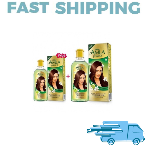 Dabur Amla Jasmin Haaröl für kräftiges, gepflegtes coloriertes Haar 300ml+100ml gratis - Bild 1 von 2