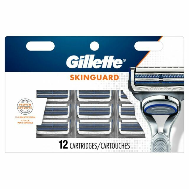 Gillette SkinGuard Mens Razor Blade Refill 12 Blade Refill SEALED IMAGE MAY VARY