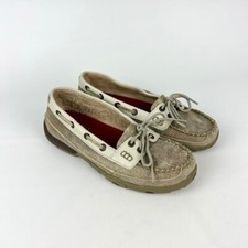 Twisted X Womens Leather Driving Moccasin Loafers Dusty Tan White Shoes size 5.5