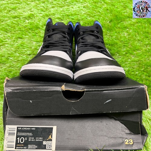 New DS Nike Air Jordan 1 Mid Racer Blue 2021 Size 10.5 554724 140 Deadstock - Picture 7 of 16