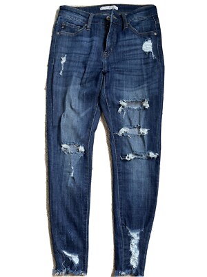 Vici Collection KanCan Dark Wash Destroyed Skinny Jeans 27 Style KC5056LD