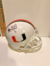 NCAA UNIVERSITY of MIAMI HURRICANES ANTREL ROLLE SIGNED MINI HELMET with COA