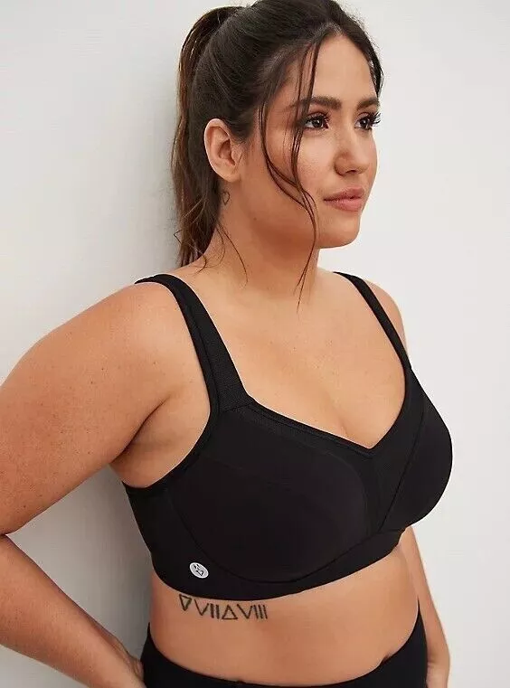 New TORRID Active Black Underwire Sports Bra Size 42 B