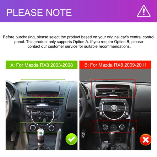 Para Mazda RX-8 2003-2008 Apple CarPlay Android Auto Coche Radio Estéreo GPS Navegación FM - Imagen 4 de 24