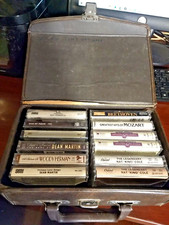 Vintage Faux Leather 12 Cassette Tape Case with 12 Old-time Classical Cassettes
