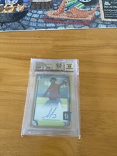 Alex Reyes 2015 Bowman Chrome Auto Gold REFRACTOR #ed /50 Rookie STL BGS 9.5/10