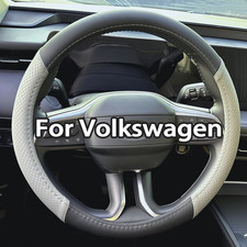 15 For Volkswagen Nappa Leather Steering Wheel Cover Good Grip Car Accessories 15 For Volkswagen Nappa Leather Steering Wheel Cover Good Grip Car Accessories