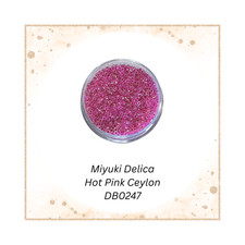 Miyuki 11/0 Delica Seed Beads DB0247 Hot Pink Ceylon 5 Grams
