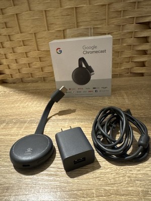 Google Chromecast 3rd Gen NC2-6A5 Streaming Media Player w/ Power Adapter Tested