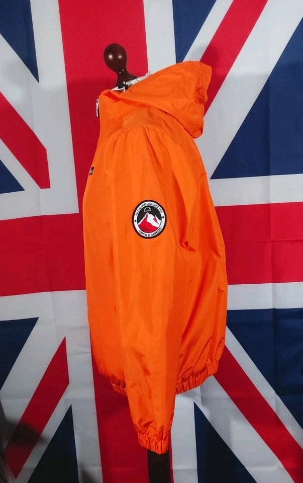 Ellesse Lightweight Hooded Jacket - L/XL - Orange - Mod Casuals Terraces - Image 3 of 4