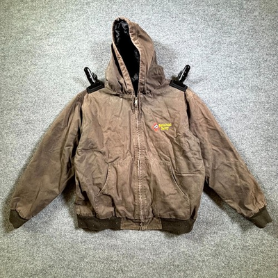 #ad #ad Dunbrooke Bomber Jacket Men#x27;s XL Brown Cotton North Point Dairy Hunting Workwear $45.99
