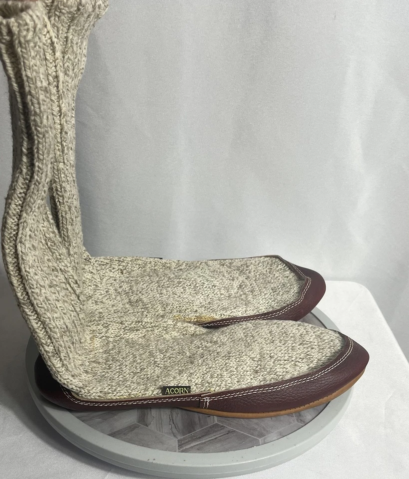 Calcetín Acorn Para Hombres Original Gris Trapo Lana Nube Cojín Zapatillas Cómodas Talla 9-10 Foto 4 de 4