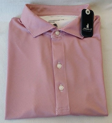 NWT Medium Johnnie O Chippy Polo Dahlia MSRP $98