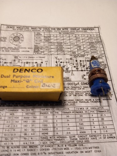 DENCO MAXI Q AERIAL AND OSCILATOR COILS FOR LONG WAVE AM BROADCAST BAND. - Zdjęcie 2 z 4