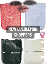 LULULEMON Spring 2025 Reusable Small Shopping Tote Bags Red  Lime  Blue  Green