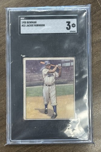Jackie Robinson #22 1950 Bowman card