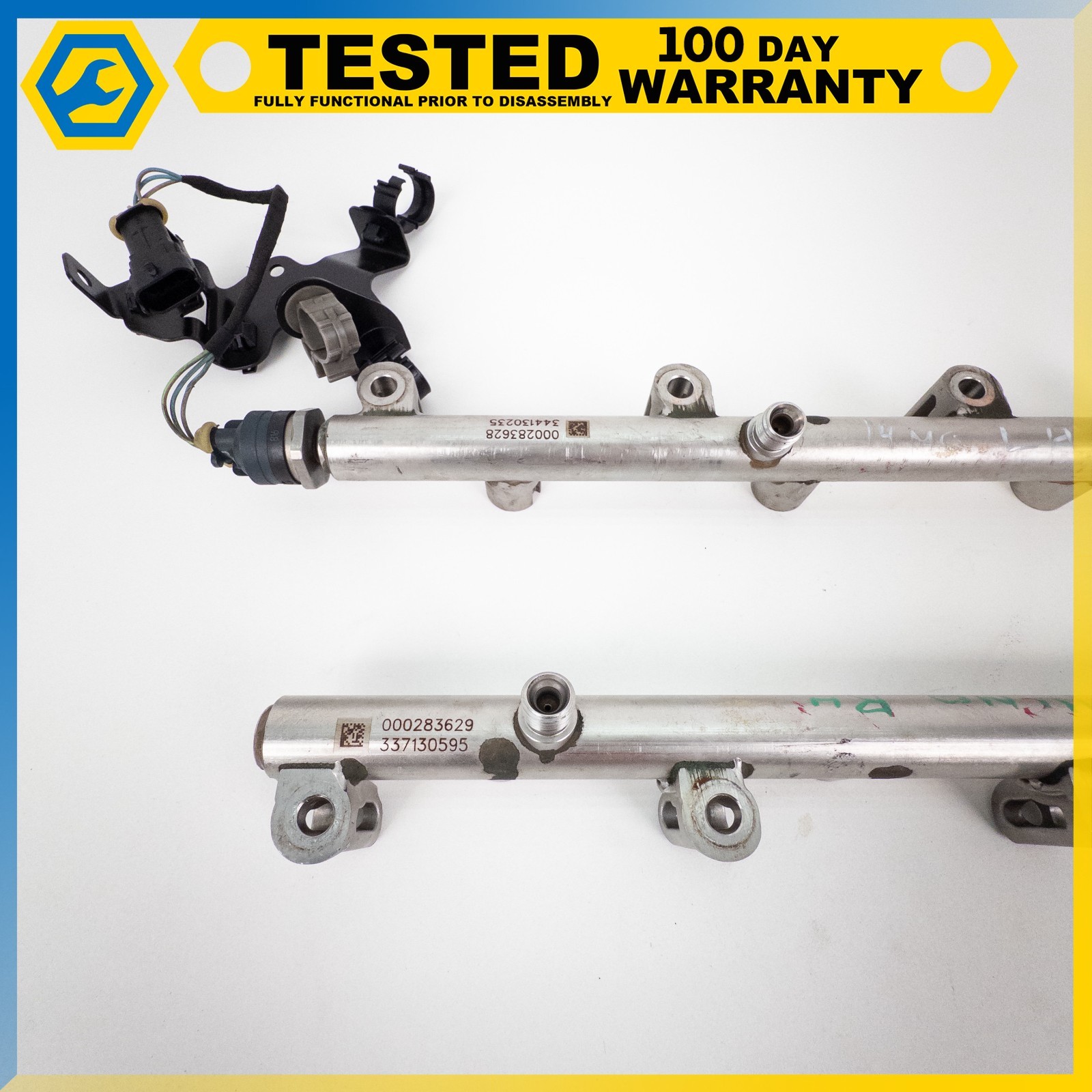 14-19 MASERATI QUATTROPORTE GHIBLI 3.0L FRONT LEFT & RIGHT FUEL RAIL SET OEM