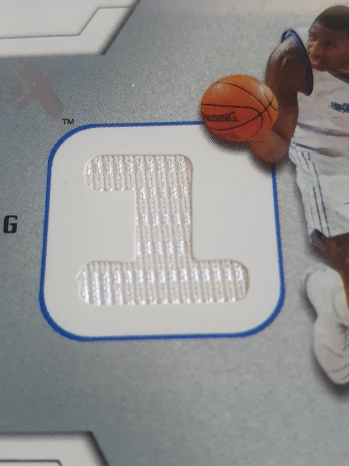 2003 Fleer E-X Tracy McGrady #PATCH Game Worn Jersey - BGS 9 (POP 3) - Image 2 of 3