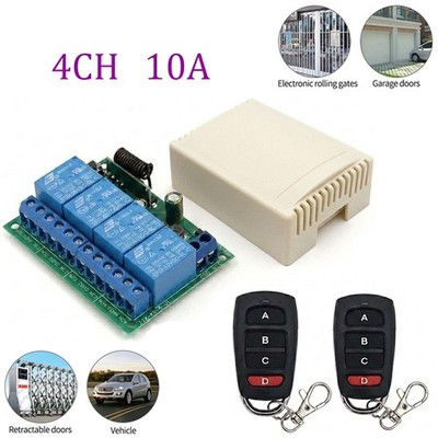 DC 6-30V 433Mhz 4 Kanal Wireless Funkschalter Fernbedienung Sender+Fernbedienung