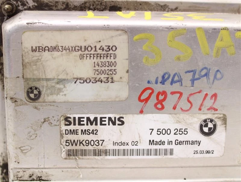 ORDENADOR ECM ECU BMW 528I 1998 99 00 7500255 987512 Foto 4 de 4