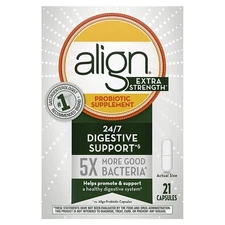 Align Probiotic Supplement Extra Strength 24/7 Digestive Support Capsules 21 ct