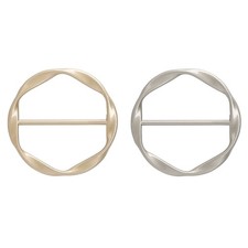 Women T-shirt Tie Clip Silk Scarf Ring Clip Fashion Round Circle Clip Belt