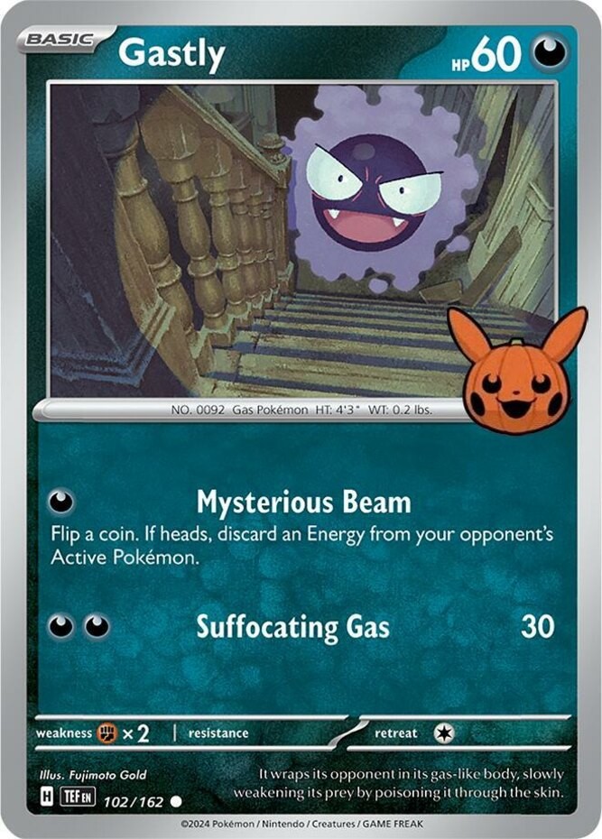 Gastly - 102/162 - Common (Trick or Trade 2024) (Near Mint) Trick Or Trade BOOst