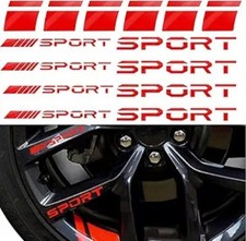 14pcs Car Decal Stickers, Wheel Rim Decal Sticker, Reflective Stick Color: Red