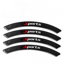 Car Wheel Arch Trim Strip, Carbon Fiber Sport Style Fender Flare 4 PCS Black