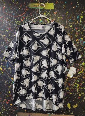 LuLaRoe Disney Jim Henson Muppets Kermit the Frog Tunic Blouse Women's Large NWT